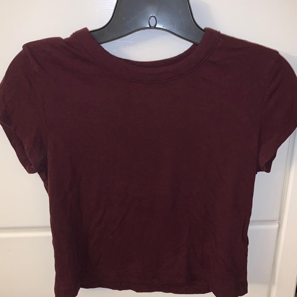 Burgundy top